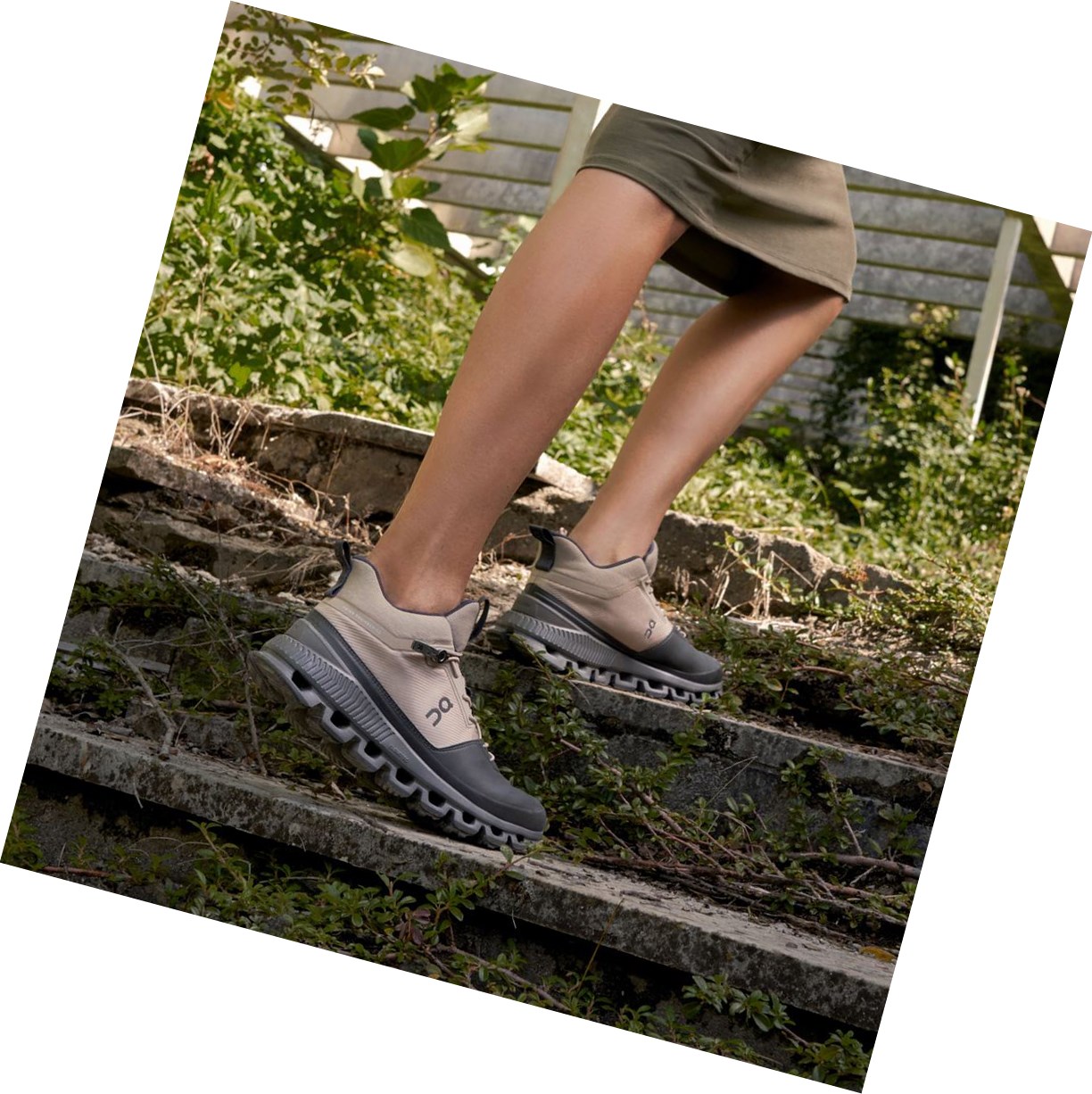 On Cloud Hi Sneakers Damen Schwarz Braun | 3980-IZQTE