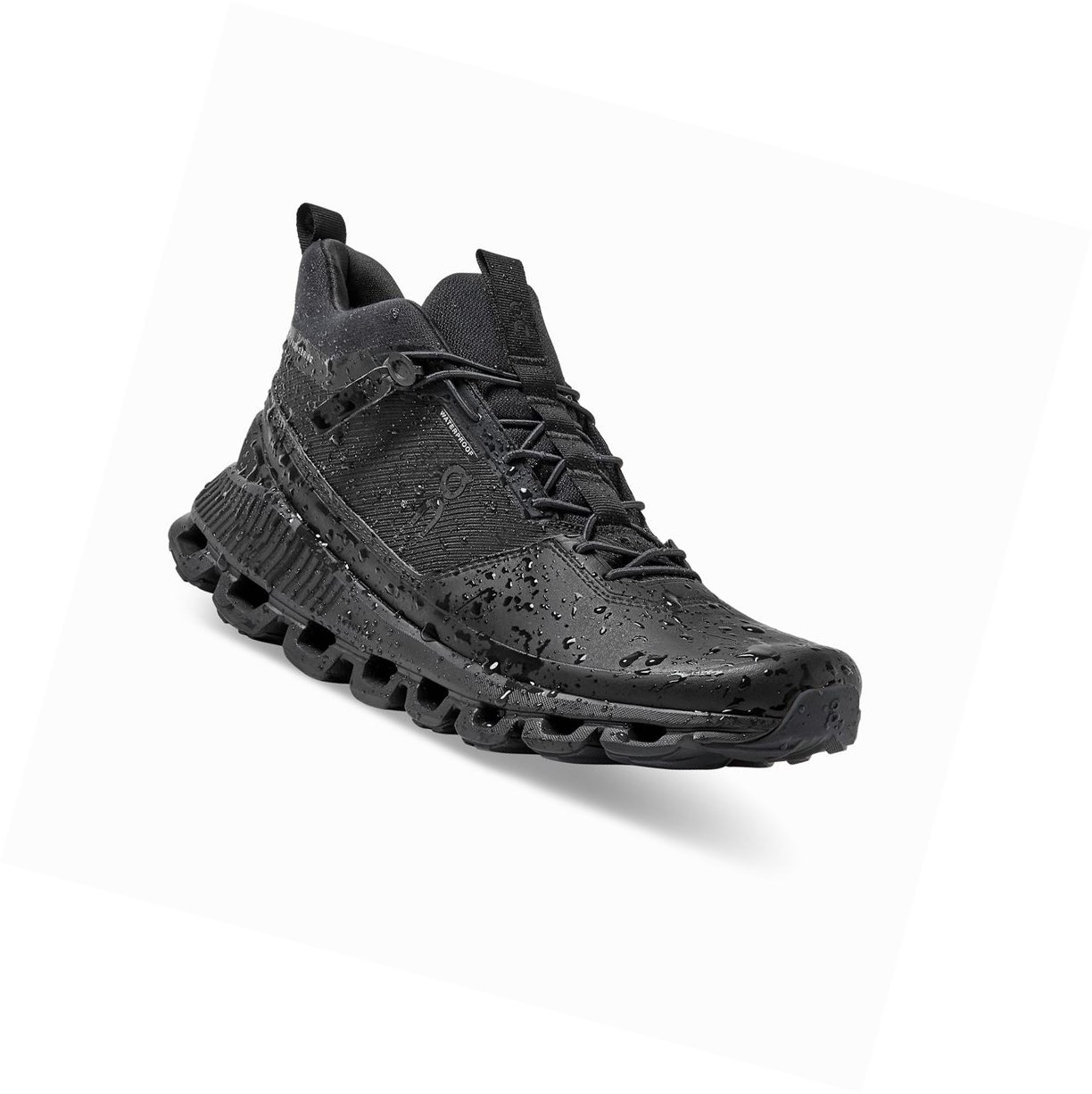 On Cloud Hi Wasserdichte Sneakers Damen Schwarz | 2193-DVYCP