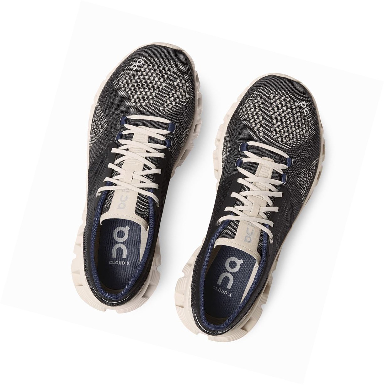 On Cloud X Sportschuhe Damen Schwarz | 8374-CHGIN