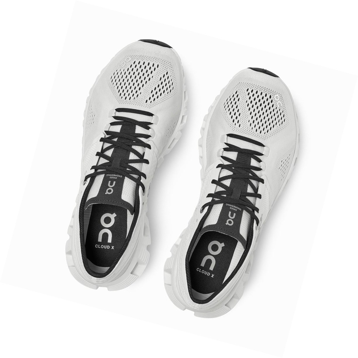 On Cloud X Sportschuhe Damen Weiß Schwarz | 9305-NUXVS