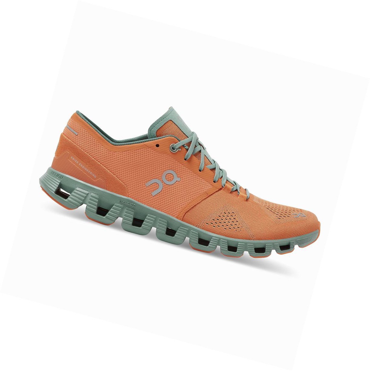 On Cloud X Sportschuhe Herren Orange | 4762-LVFIH