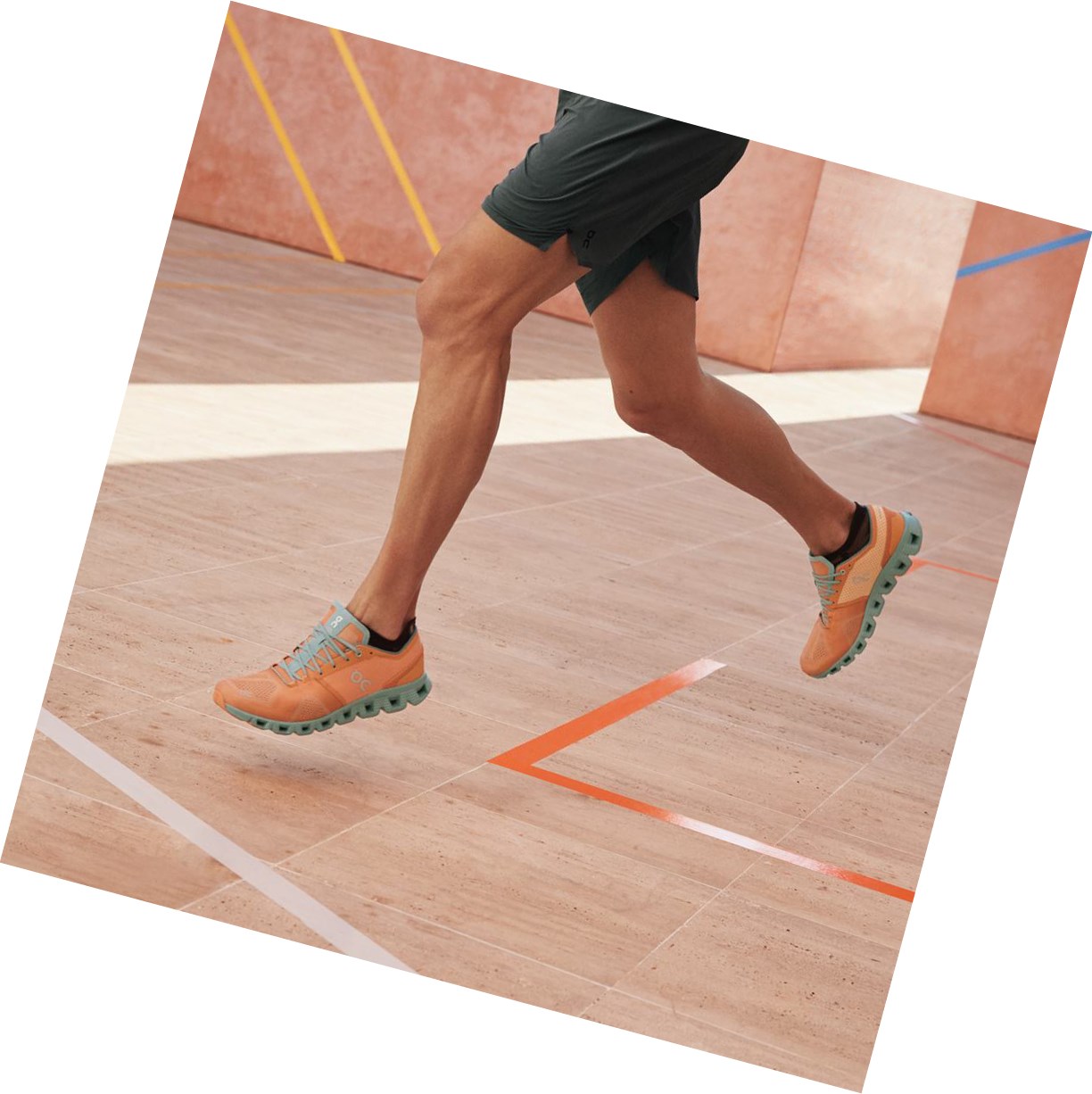 On Cloud X Sportschuhe Herren Orange | 4762-LVFIH