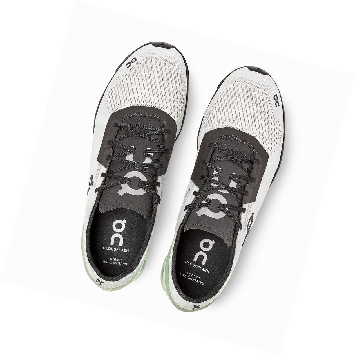On Cloudflash Straßenlaufschuhe Herren Weiß Schwarz | 7426-GOSVJ
