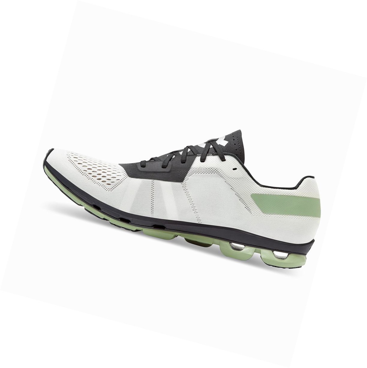 On Cloudflash Straßenlaufschuhe Herren Weiß Schwarz | 7426-GOSVJ
