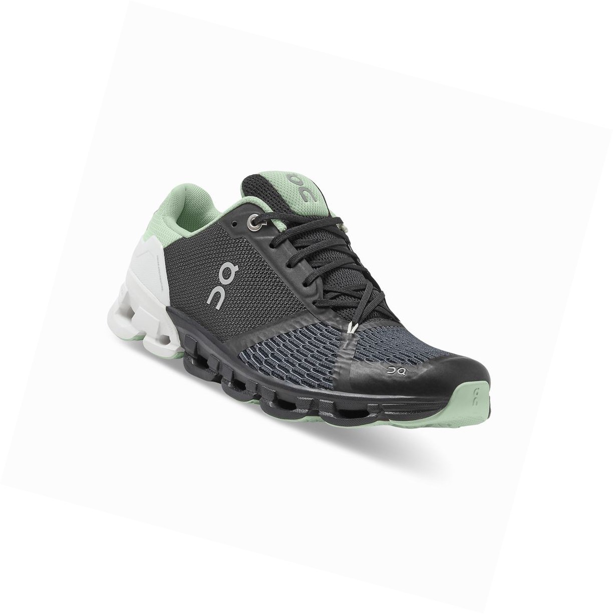 On Cloudflyer Straßenlaufschuhe Damen Schwarz Weiß | 4268-RTGHY