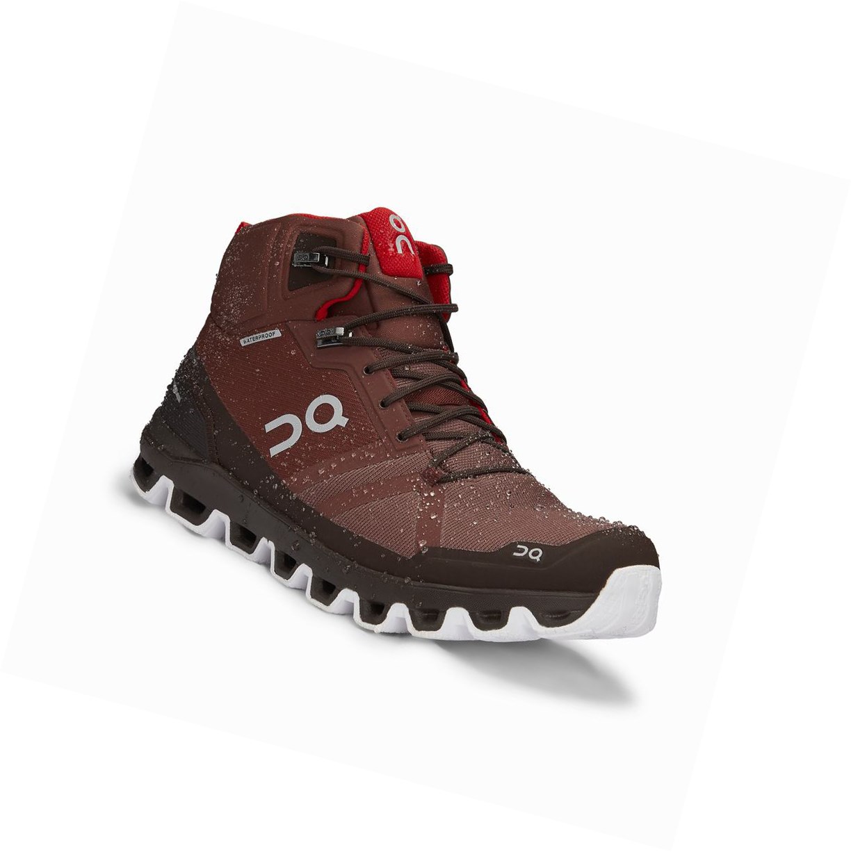 On Cloudrock Wasserdichte Wanderschuhe Herren Rot | 9210-WTFRO