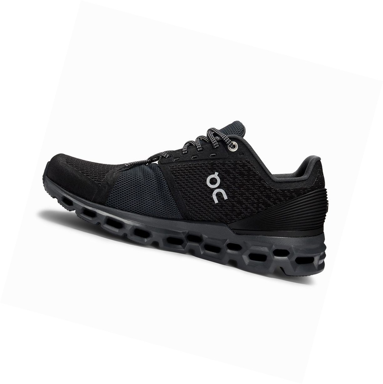 On Cloudstratus Straßenlaufschuhe Damen Schwarz Grau | 4085-IZTVQ