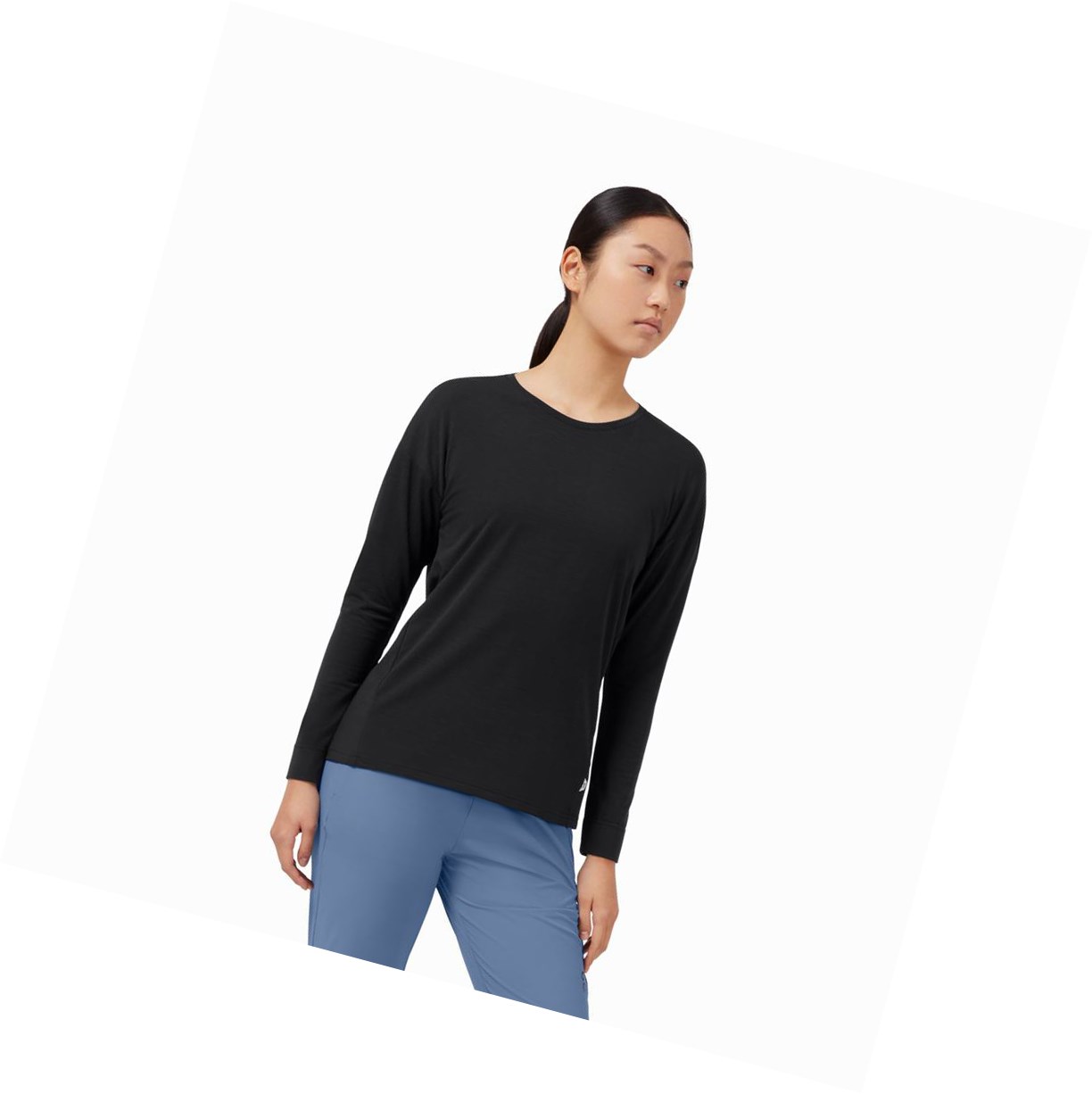 On Kompfort T-shirts Damen Schwarz | 7805-YVXDF