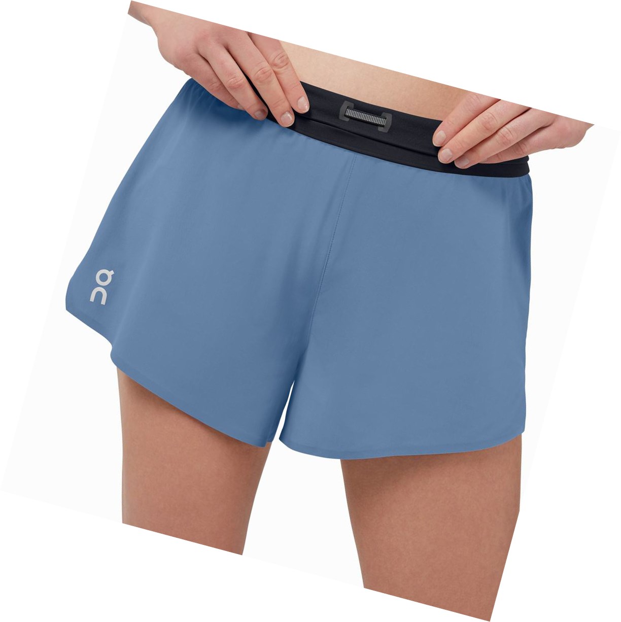 On Lauf Laufshorts Damen Blau Schwarz | 4870-SGWEZ