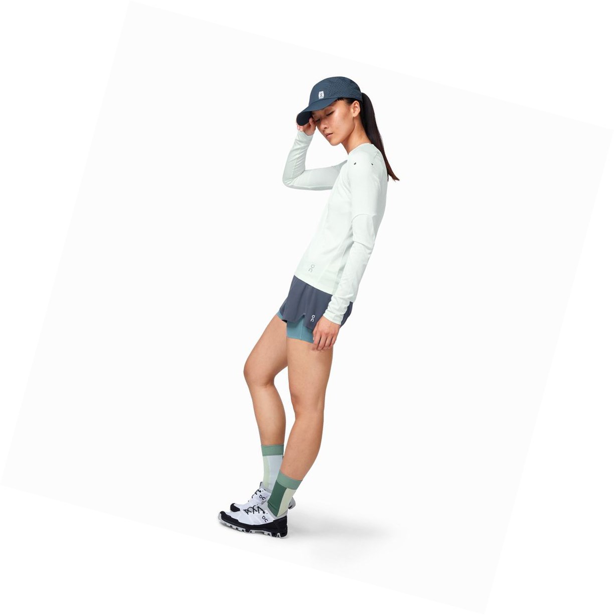 On Laufschuhe Hüte Damen Navy | 1093-YNUVF