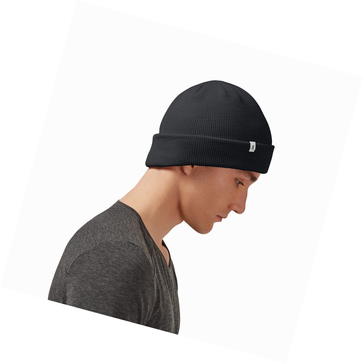 On Merino Beanie Hüte Herren Schwarz | 2908-VXTHF