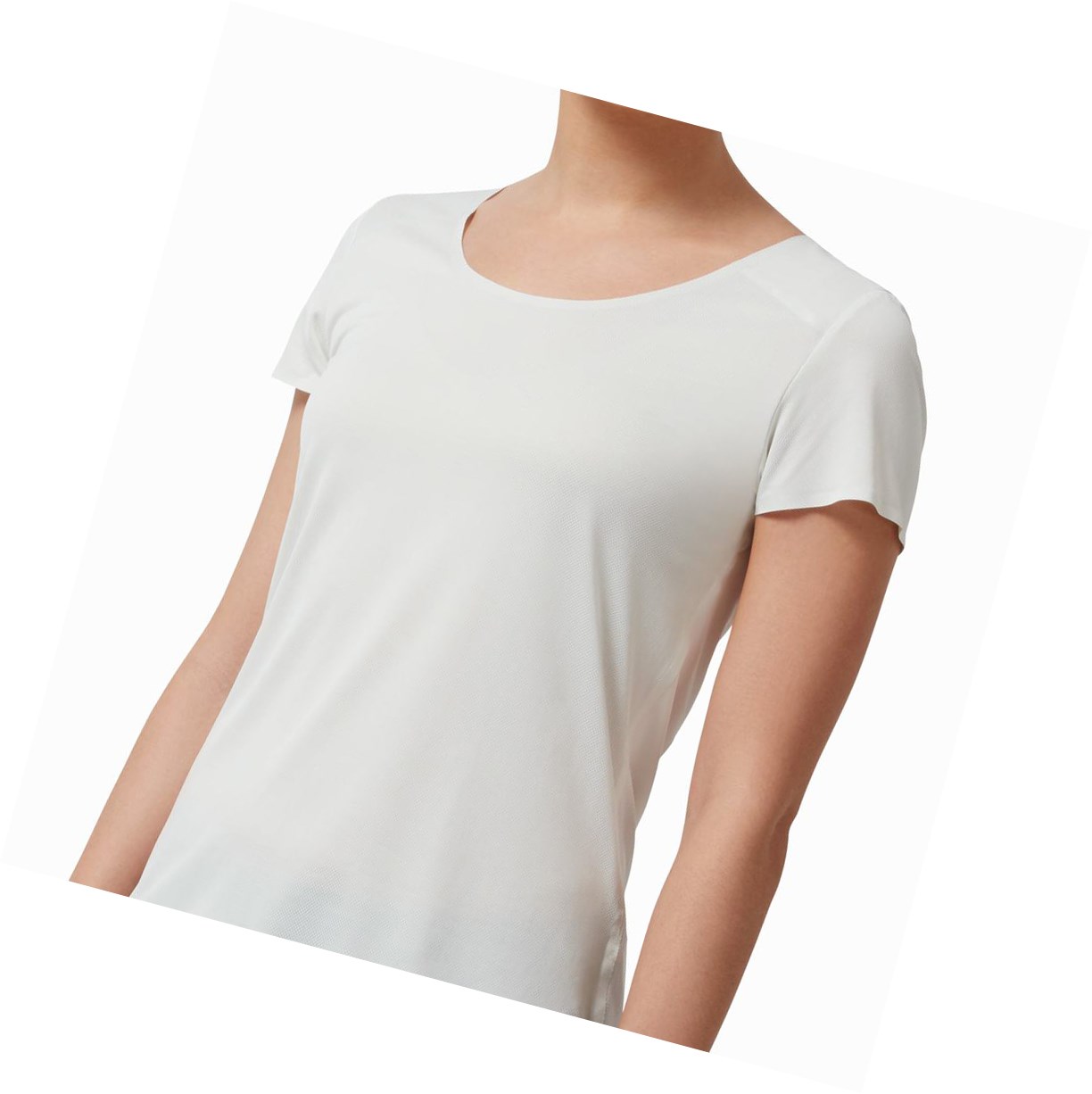 On Performance Long-T T-shirts Damen Beige Weiß | 1356-ZPEUT