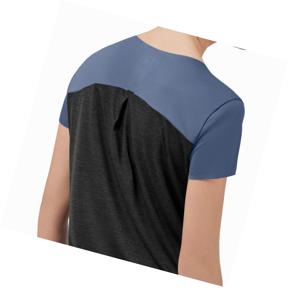 On Performance Long-T T-shirts Damen Blau Schwarz | 8170-ITVDU