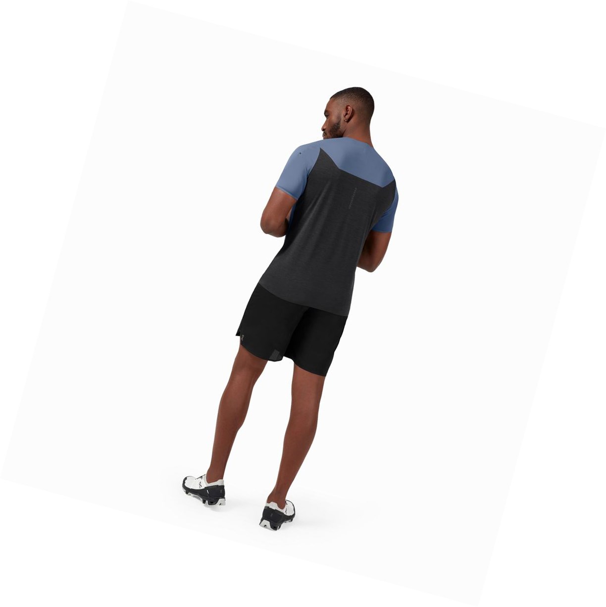 On Performance Long-T T-shirts Herren Königsblau Schwarz | 4613-YPFEM