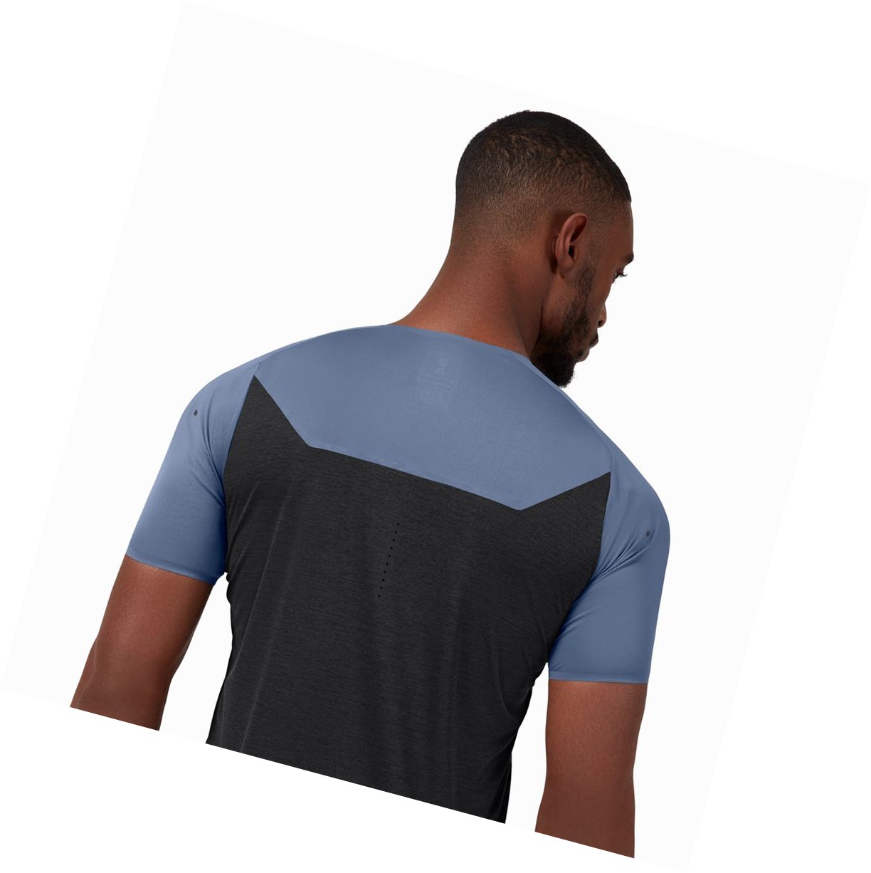 On Performance Long-T T-shirts Herren Königsblau Schwarz | 4613-YPFEM