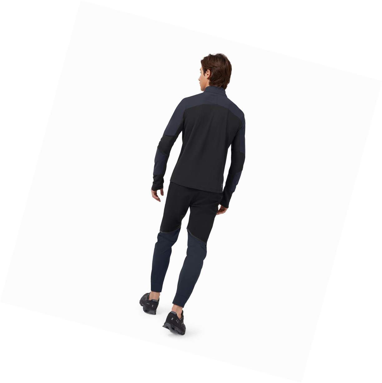 On Trail Breaker Hemd Herren Navy Schwarz | 3287-WOHDM
