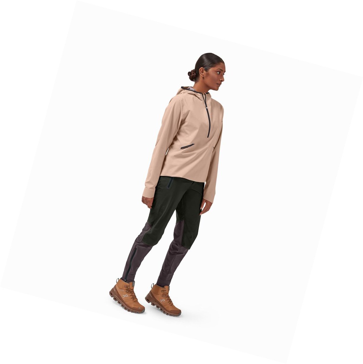 On Wasserdichte Anorak Jacke Damen Braun Rosa | 4536-QFDCY